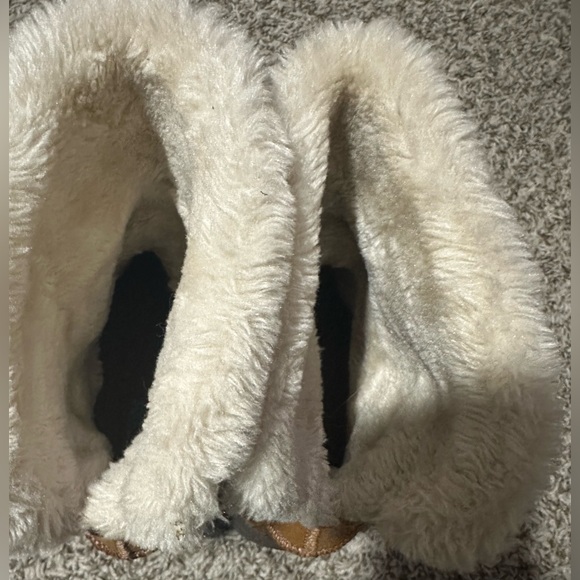 Skechers Tone Ups Womens Chestnut Suede Faux Fur Y2K Size 8 - Picture 4 of 6